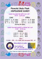 Plavecká škola Písek - zahájení odpoledních kurzů v roce 2014/2015