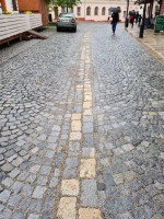 Výměna kamenných kostek v centru města